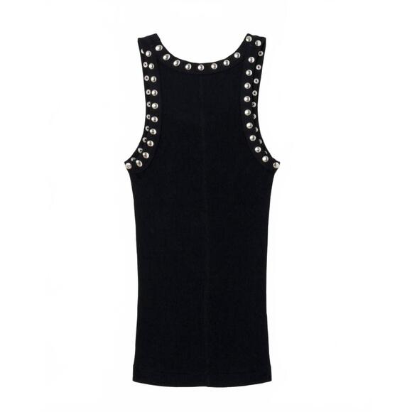 NEW RE/DONE studded rib tank top in black - Picture 6 of 6